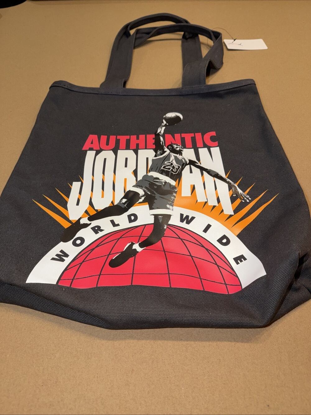 Jordan Black/gray With Graphic Tote Tote Bag Large Jumpman